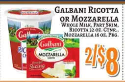 Trade Fair Supermarket Galbani Ricotta OR Mozzarella offer