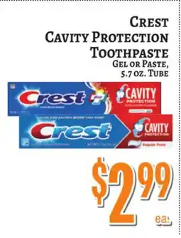 Trade Fair Supermarket CREST CAVITY PROTECTION TOOTHPASTE offer