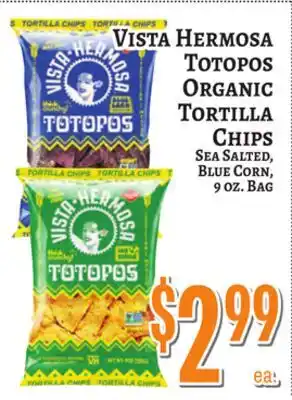 Trade Fair Supermarket VISTA HERMOSA Totopos Organic Tortilla Chips offer