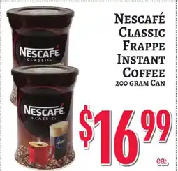 Trade Fair Supermarket NESCAFÉ CLASSIC FRAPPE INSTANT COFFEE offer