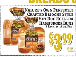 Trade Fair Supermarket NATURE'S OWN PERFECTLY CRAFTED BRIOCHE STYLE HOT DOG ROLLS OR HAMBURGER BUNS offer