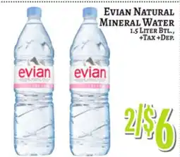 Trade Fair Supermarket EVIAN NATURAL MINERAL WATER offer