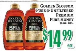 Trade Fair Supermarket Golden Blossom PURE & UNFILTERED Premium Pure Honey offer