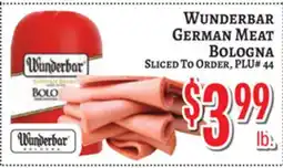 Trade Fair Supermarket WUNDERBAR GERMAN MEAT BOLOGNA offer