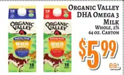 Trade Fair Supermarket ORGANIC VALLEY DHA Omega 3 Milk offer
