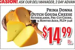 Trade Fair Supermarket Prima Donna DUTCH GOUDA CHEESE offer