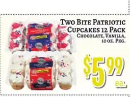 Trade Fair Supermarket Two Bite Patriotic Cupcakes offer