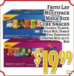 Trade Fair Supermarket FRITO LAY MULTIPACK MEGA SIZE CUBE SNACKS offer