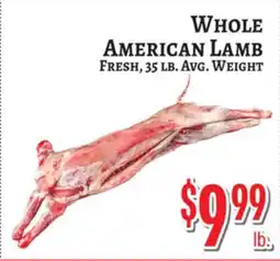Trade Fair Supermarket WHOLE AMERICAN LAMB offer