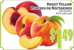Trade Fair Supermarket SWEET YELLOW PEACHES OR NECTARINES offer