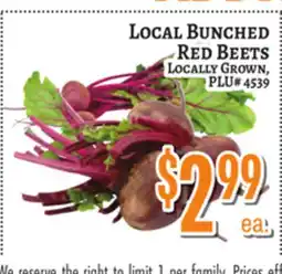Trade Fair Supermarket LOCAL BUNCHED RED BEETS offer