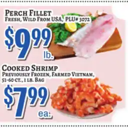 Trade Fair Supermarket PERCH FILLET, COOKED SHRIMP offer