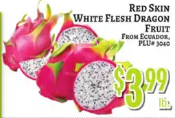 Trade Fair Supermarket RED SKIN WHITE FLESH DRAGON FRUIT offer
