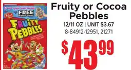 Jetro Fruity or Cocoa Pebbles offer