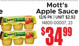 Jetro Mott's Apple Sauce offer