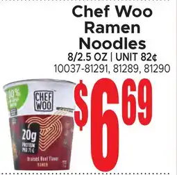 Jetro Chef Woo Ramen Noodles offer