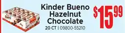 Jetro Kinder Bueno Hazelnut Chocolate offer