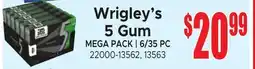 Jetro Wrigley's 5 Gum offer
