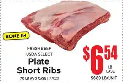 Jetro FRESH BEEF USDA SELECT Plate Short Ribs offer