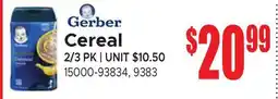 Jetro Gerber Cereal offer