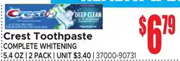 Jetro Crest Toothpaste COMPLETE WHITENING offer