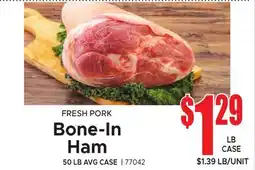 Jetro FRESH PORK Bone-In Ham offer