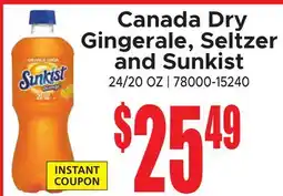 Jetro Canada Dry Gingerale, Seltzer and Sunkist offer