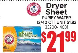 Jetro ARM & HAMMER Dryer Sheet offer