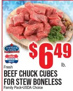 Extra Supermarket BEEF CHUCK CUBES FOR STEW BONELESS offer
