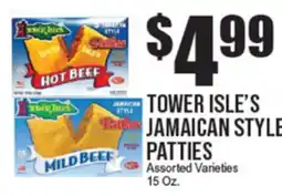 Extra Supermarket TOWER ISLE'S JAMAICAN STYLE PATTIES offer