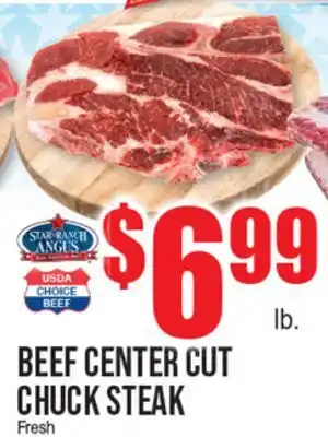 Extra Supermarket BEEF CENTER CUT CHUCK STEAK offer