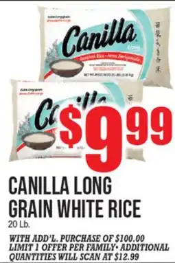 Extra Supermarket CANILLA LONG GRAIN WHITE RICE offer