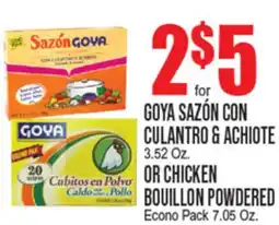 Extra Supermarket GOYA SAZÓN CON CULANTRO & ACHIOTE OR CHICKEN BOUILLON POWDERED offer