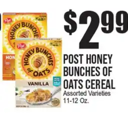 Extra Supermarket POST HONEY BUNCHES OF OATS CEREAL offer