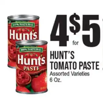 Extra Supermarket HUNT'S TOMATO PASTE offer