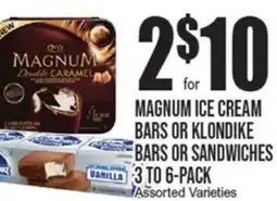 Extra Supermarket MAGNUM ICE CREAM BARS OR KLONDIKE BARS OR SANDWICHES offer