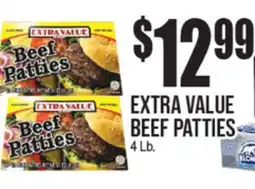Extra Supermarket EXTRA VALUE BEEF PATTIES offer