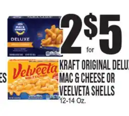 Extra Supermarket KRAFT ORIGINAL DELUXE MAC & CHEESE OR VEELVETA SHELLS offer