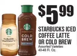 Extra Supermarket STARBUCKS ICED COFFEE LATTE OR COLD BREW offer