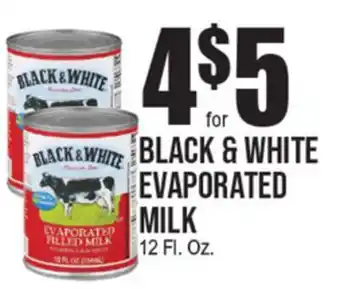Extra Supermarket BLACK & WHITE EVAPORATED MILK offer