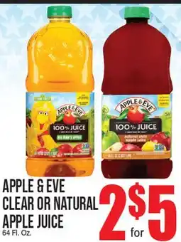 Extra Supermarket APPLE & EVE CLEAR OR NATURAL APPLE JUICE offer