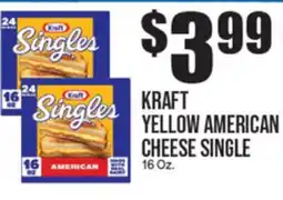 Extra Supermarket KRAFT YELLOW AMERICAN CHEESE SINGLE offer