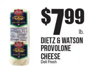 Extra Supermarket DIETZ & WATSON PROVOLONE CHEESE offer