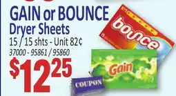 Jetro GAIN or BOUNCE Dryer Sheets offer