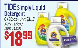 Jetro TIDE Simply Liquid Detergent offer