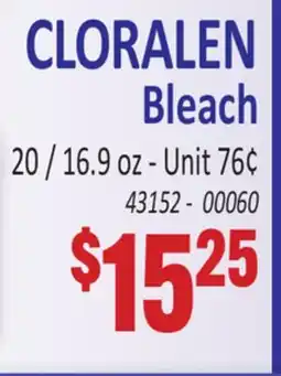 Jetro CLORALEN Bleach offer