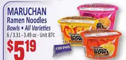 Jetro MARUCHAN Ramen Noodles Bowls offer