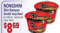 Jetro NONGSHIM Shin Ramyun Noodle Soup Bowl offer