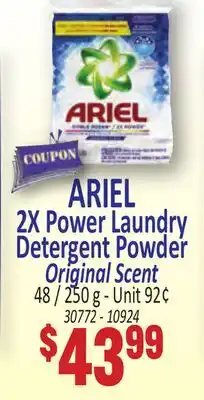Jetro ARIEL 2X Power Laundry Detergent Powder offer