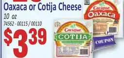 Jetro Oaxaca or Cotija Cheese offer